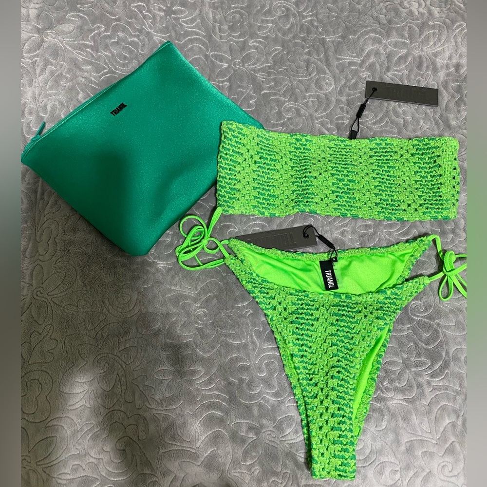 Triangl Green Crochet Bikini